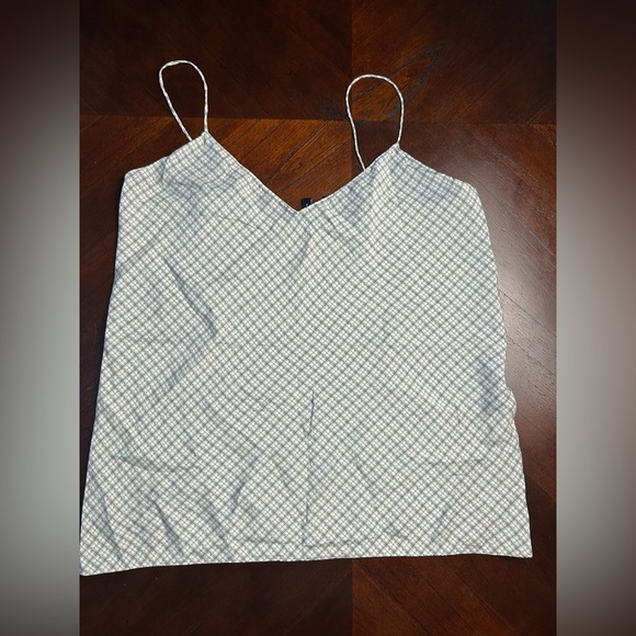 Theory Tops - THEORY - SILK CAMI Gray Plaid Garment size S